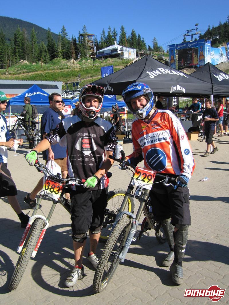 Team Alberta member Geoff Briggs and Team USA member G-Rad taking a break from laps to shoot the poop. I think G-Rad has to be an honorary Albertan by now.