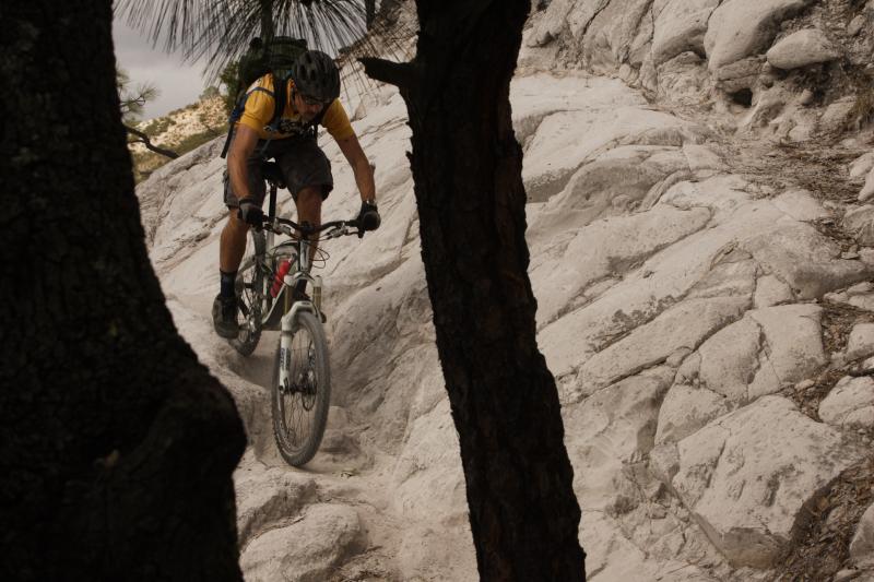 Cam McRea making short work of a tricky rock face. Photo: Sterling Lorence