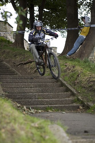 Australia's Tom Gilfedder doing it for Univega.