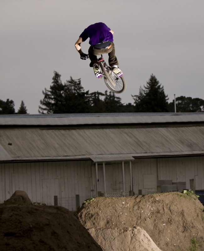 Dan Atherton showing his style on the dirt jumps