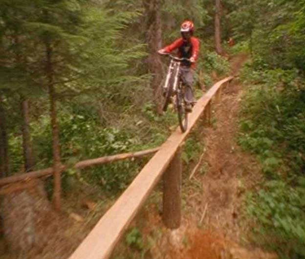 Samuel Jackson Lindsay-Brown could ride a bike.  Screen cap from NWD III.