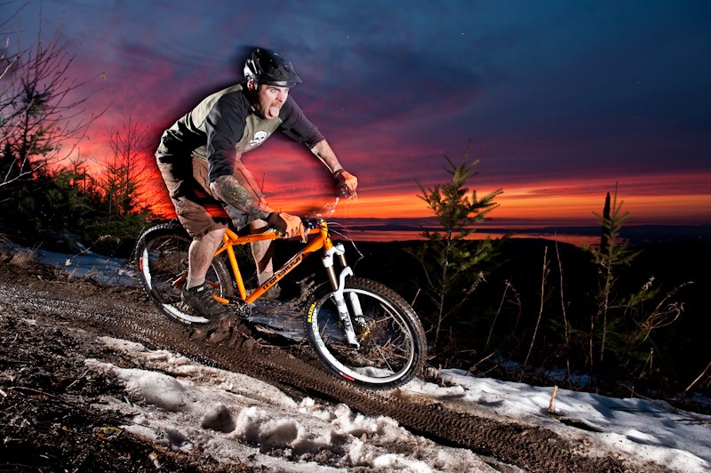 Obviously stoked, these are the trail conditions this bike excels in