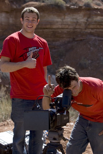 Cam Zink and Berrecloth do some QC. Lens hood, Claw.