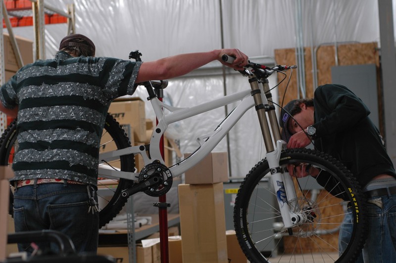 Lars and Sam assembling the frame