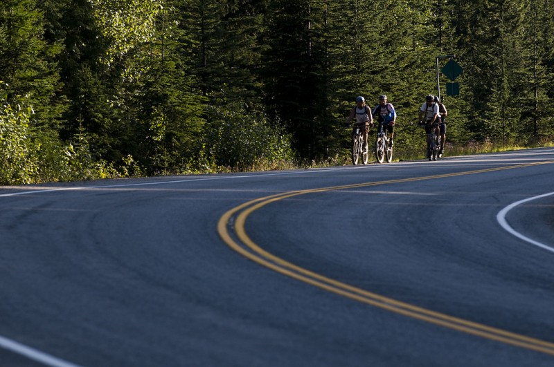 Climb from Plewman to Oasis is on the road