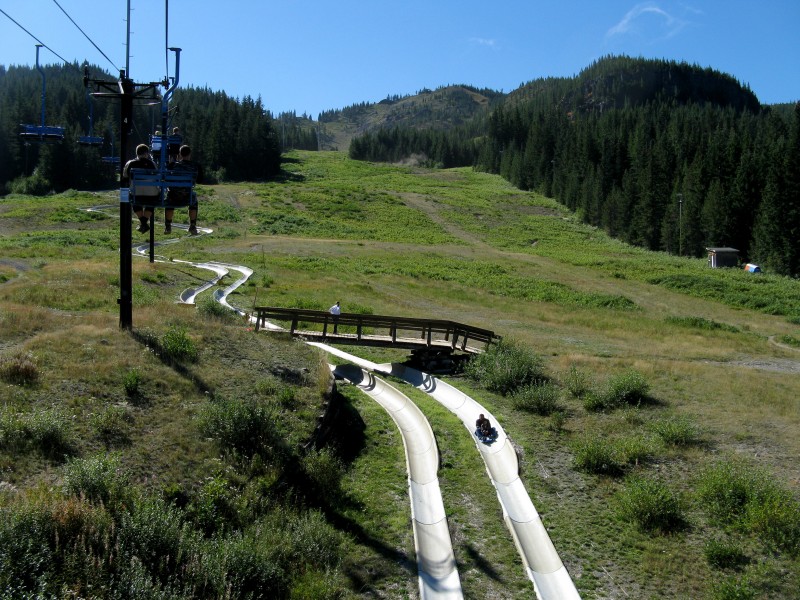 The ride up the Lower Bowl chairlift.