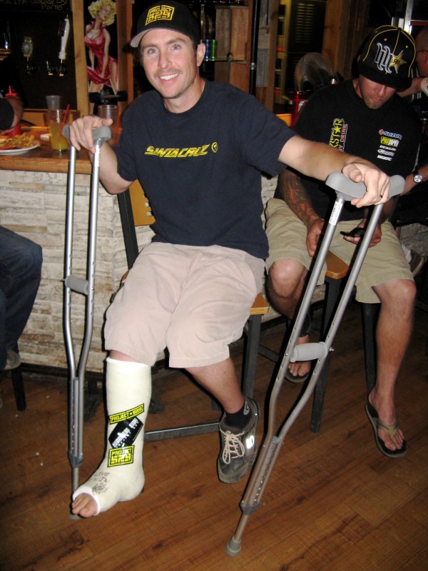Eric Loney was out for the season and out for an evening of fun, Get Well Soon!