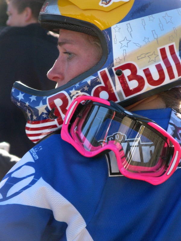 Red Bulls Jill Kinter ready to whoop serious ass.