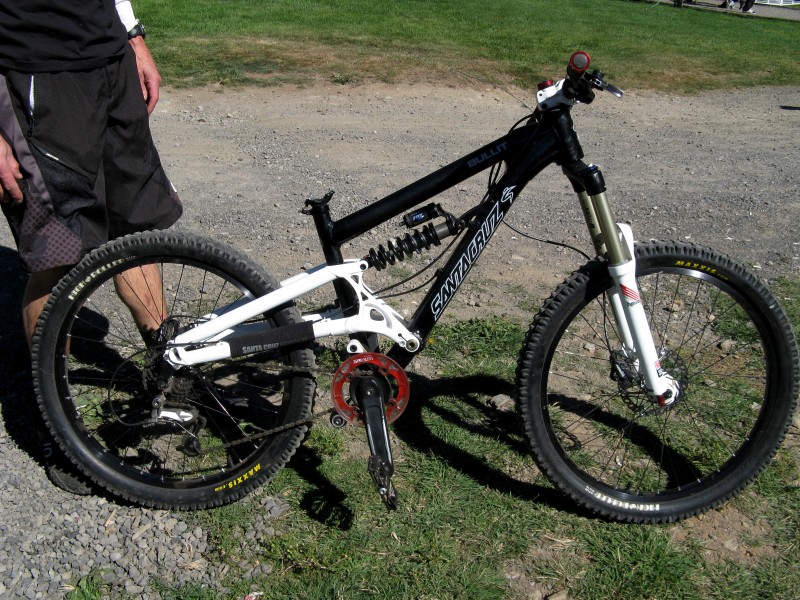 This is one of 2 bikes that fell off the chairlift, a brand new Santa Cruz Bullit that belonged to Chase Jamieson's Mom