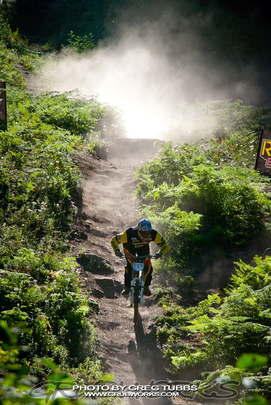 The Big Hairy Italian Racing Machine charging to the finish line, Phil Wiering capping his strong season.