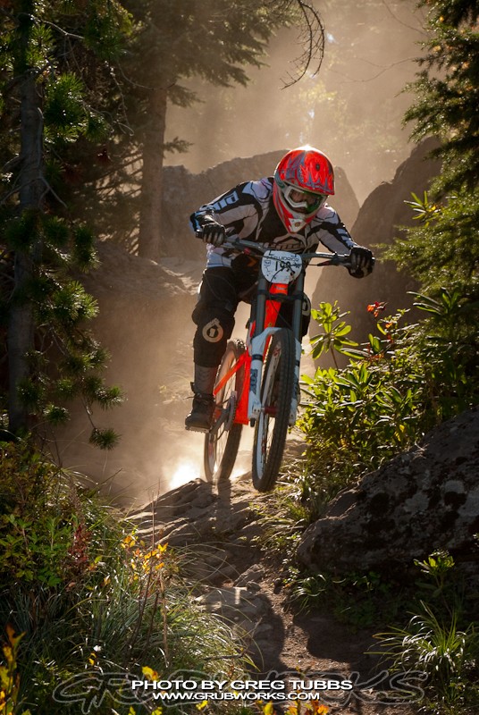 Dirt Corps Matt Patterson charging to defend his title.