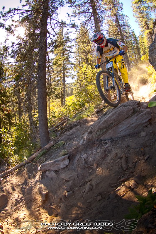 GT's Kevin Aiello moving through the toughest part of the track with ease.