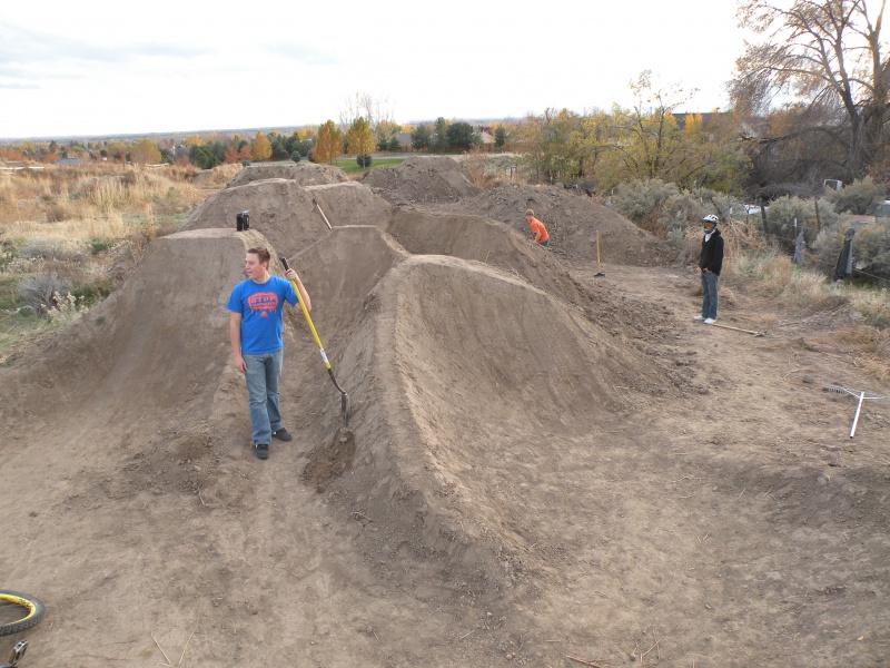 Working on the expert dirt jumps
