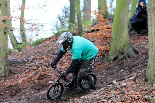 Entering the steep berm