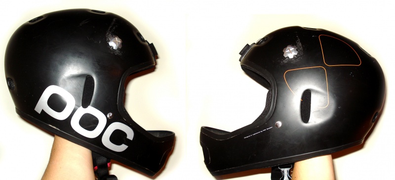 I took the visor off to see how the finishing has been damaged under it.