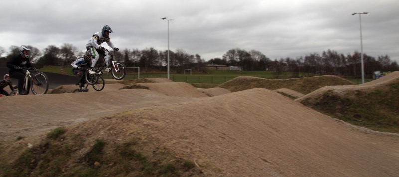 Martin leading the way at Bradford Bandits BMX gate practice session