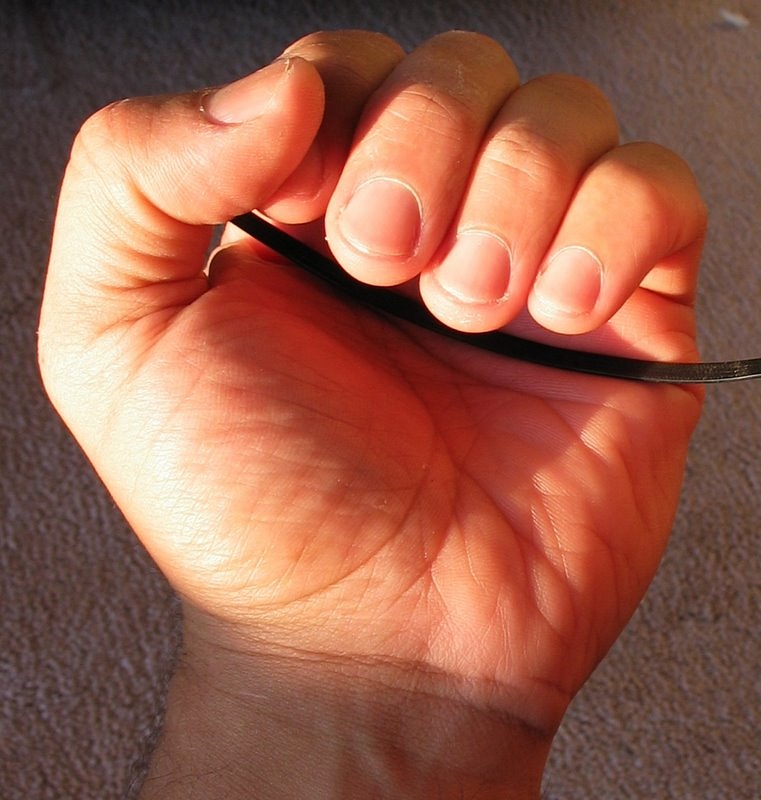 Natural curve of the hand
