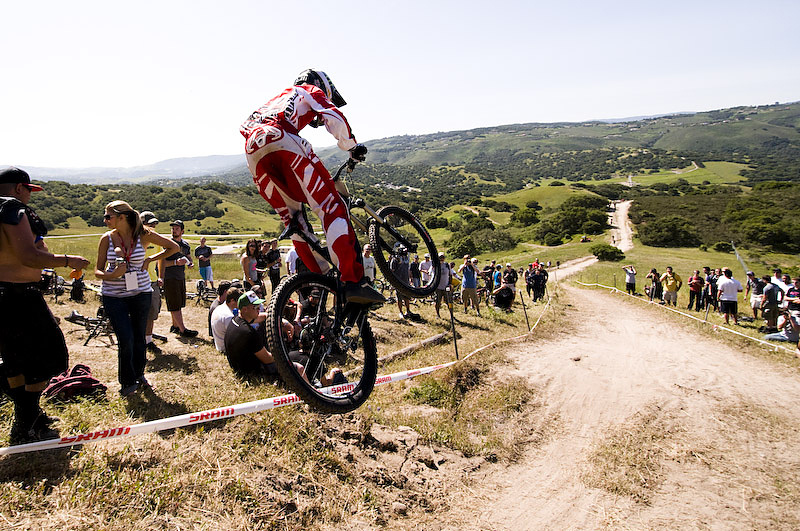 After this air, it was full-on high speed pedaling to the finish.