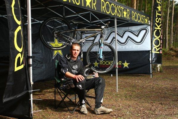 AJ chilling in the pits