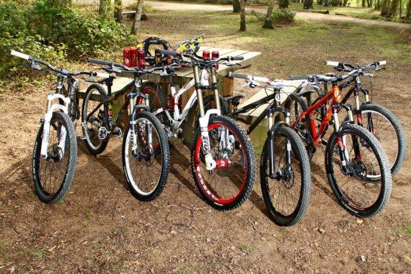 Bikes all lined up for the race season