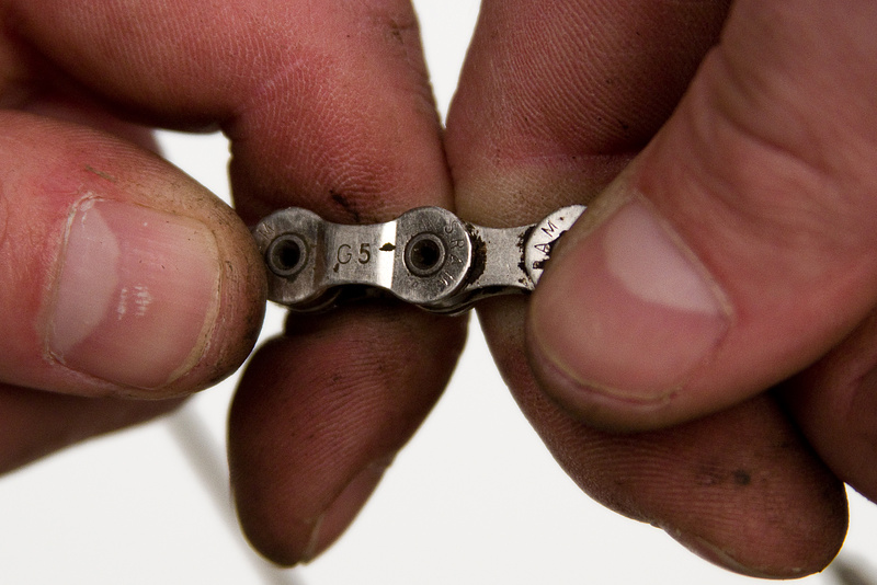 You can use your hands to free up a stiff link