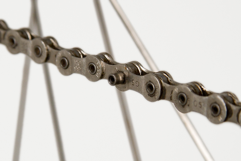 Chain pin facing out and ready to be reinstalled