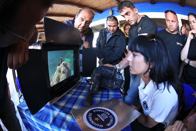 Guinness crew on hand to confirm record