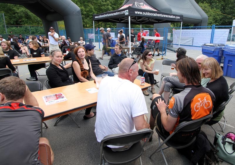 Beer Garden and food; post-race wind-down