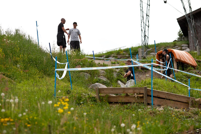 It get's started right out of the gate with a steep left hander into steep, deep berms. It's gonna be hectic in the wet...and you haven't even started.