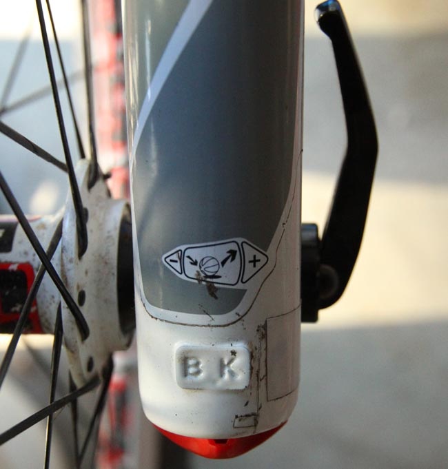 Well-used Magura lowers - rebound knob and the Maxle light quick release (licensed by Magura) is featured