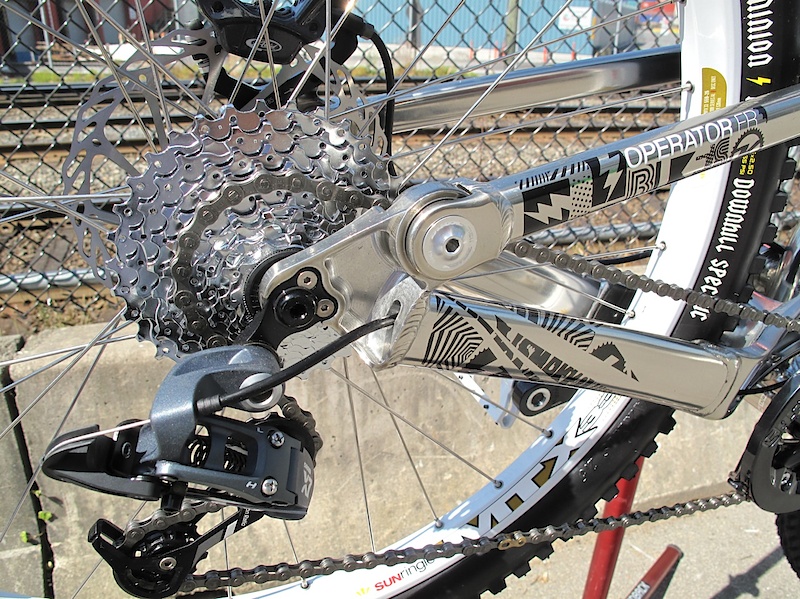 Massive bearings and clevis pivots out back on the Operator FR