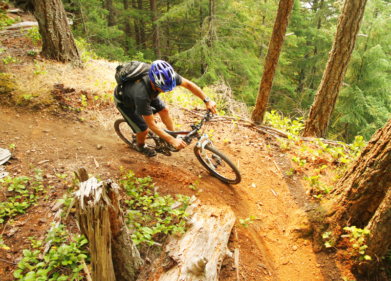 Riding the ridge.