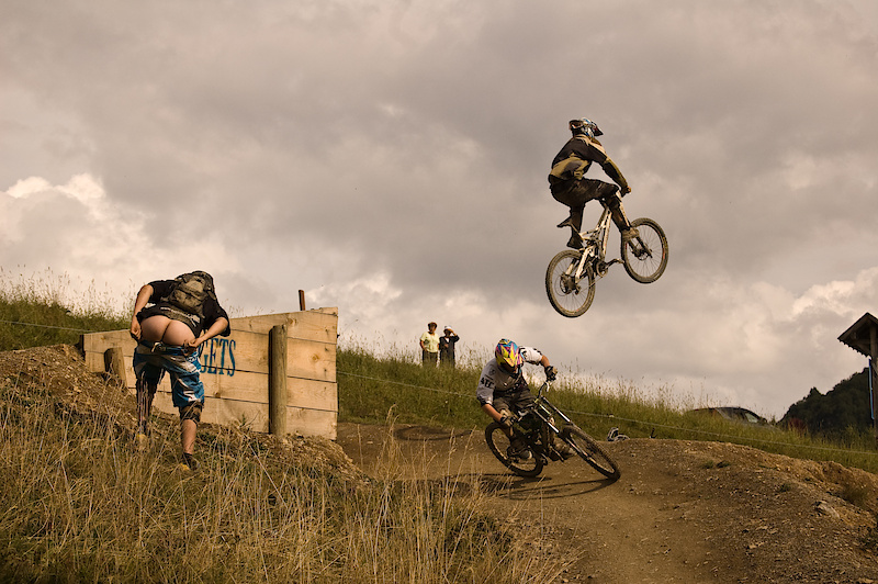 The new and improved Les Gets road gap photo!