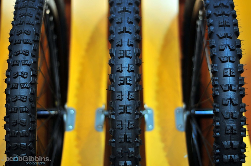 Black Chili.  Like many other manufacturers, this is a name given to their best rubber.  Usually these are considered to be race only, especially in downhill guise, thanks to their soft nature that means they can last just a few races.  There are some exceptions, and it appears that Black Chili is one of them.  Despite being possibly the softest of the lot which would ordinarily lead you to expect the greatest wear levels, the opposite appears to be true.  On the Kaiser and Baron, the rubber is super soft and sticky, as well as being very slow to rebound when you twist it in your fingers.  This means that it doesn't fight against the trail features, helping keep you tracking straight and true.  It's also tough, and could be described as structurally solid rubber - it resists tearing well and it is this resistance to abrasion and tearing that seems to keep them lasting so much longer than expected.  It's worth noting that Black Chili is more than one compound, instead being tailored to the intended use of the tyre, but with the same idea of balancing wear with maximum grip.  We'll be sure to provide further information and findings in the full review.  All Black Chili tyres are also sold as being handmade in the Korbach Continental factory in Germany.