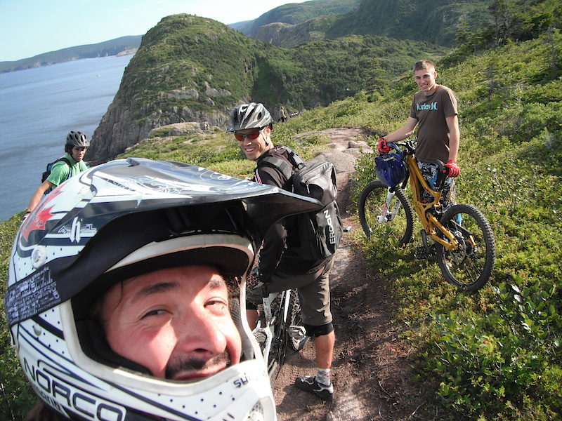 Trail Riding with shredding Newfoundlanders