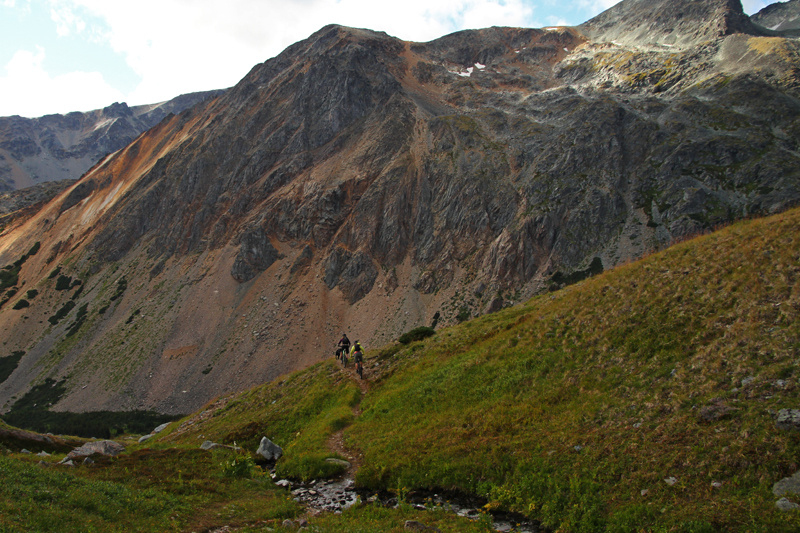 Heading down into Silver King Basin. 