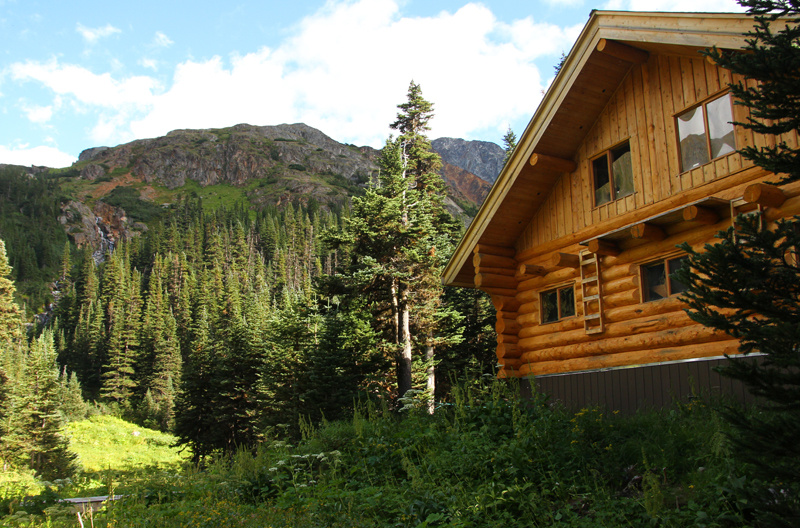We arrive at the Joe L'orsa cabin, named after one of proponents of making this area a Park. 