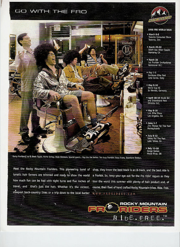 FRO Rider magazine ad circa 1997.