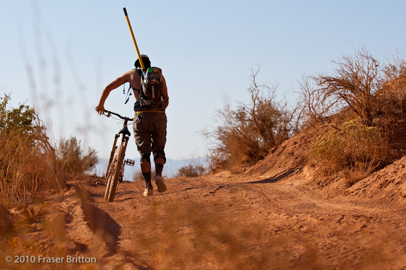 Chris Van Dine heads up to his line to get his dig on. Will we see that barrel roll of his this year?