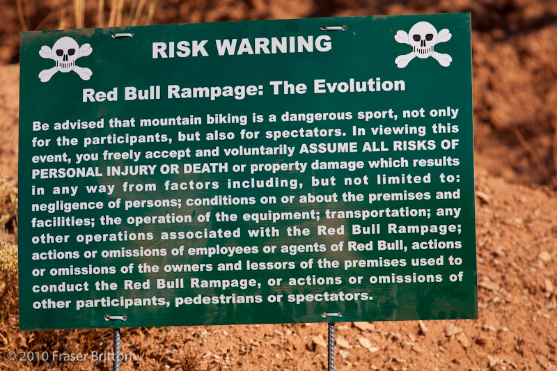 Like anyone needs a sign to tell them that this place is serious. It is all well and good to watch the best in the world show up and throw down, they don't make it look easy, but they do make it look possible, and then an average guy like me shows up and forgets to close his mouth for about ten minutes once he actually gets to see this zone in person.