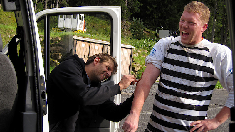 Wade also doubled as Doctor Simmons.  Here he dresses Scott Wheeler's wounds which later required stitches even tho he was wearing elbow pads.  Thankfully, there was no carnage outside of this incident for the entire trip.