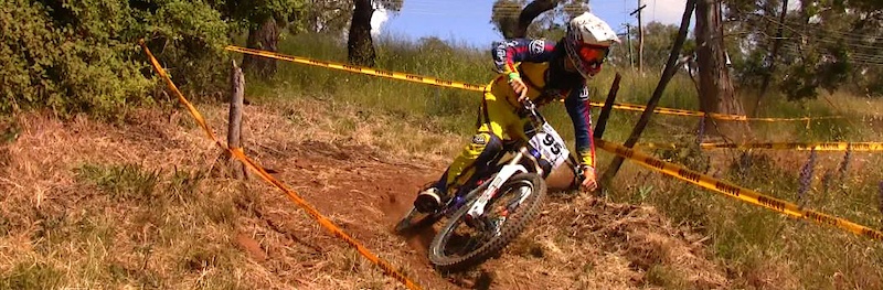Junior rider Andrew Crimmins keeping things bright and camera-friendly.