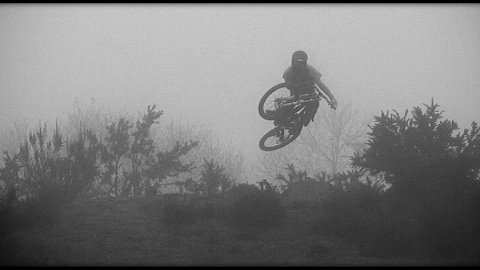 The next idea was to film me riding this ridge line. There was a small gap half way down that I'd have to clear so I built another lip and had a bash at it. The landing was awkward and required me to hip slightly to the left to avoid some prickly bushes at the bottom of the hill. On my fourth attempt I over shot the landing slightly and missed my clear run down the hill. Instead I went straight down a near vertical and rocky section to the aforementioned prickly bush which unfortunately got the better of me. I got away with a bruised shoulder, but that was the end of the session for me. My advice; never dive head first into a prickly bush.