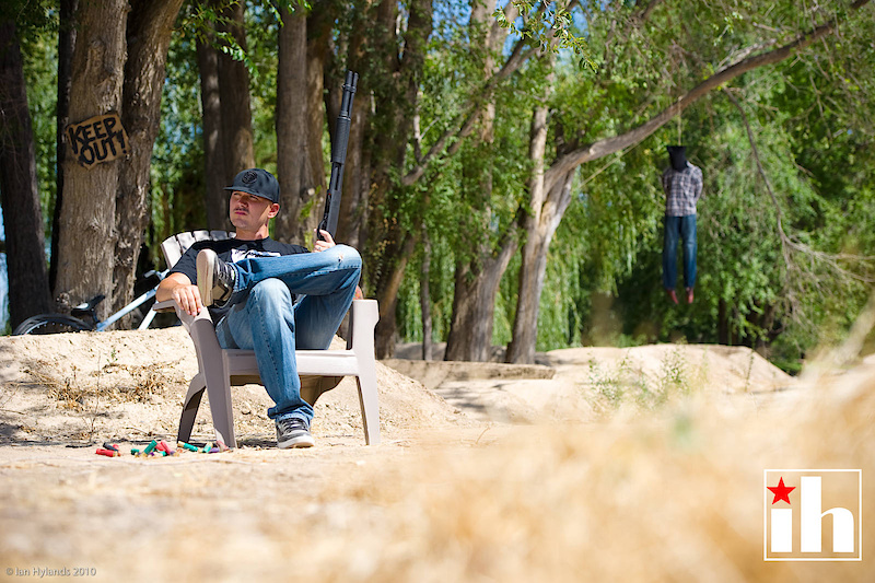 Eric and Sadie's place is set on an awesome piece of land in amongst the cornfields. When they're not busy working in the office or the warehouse they like to ride the sick pumptrack that they built. Just don't get any ideas about riding it yourself...
