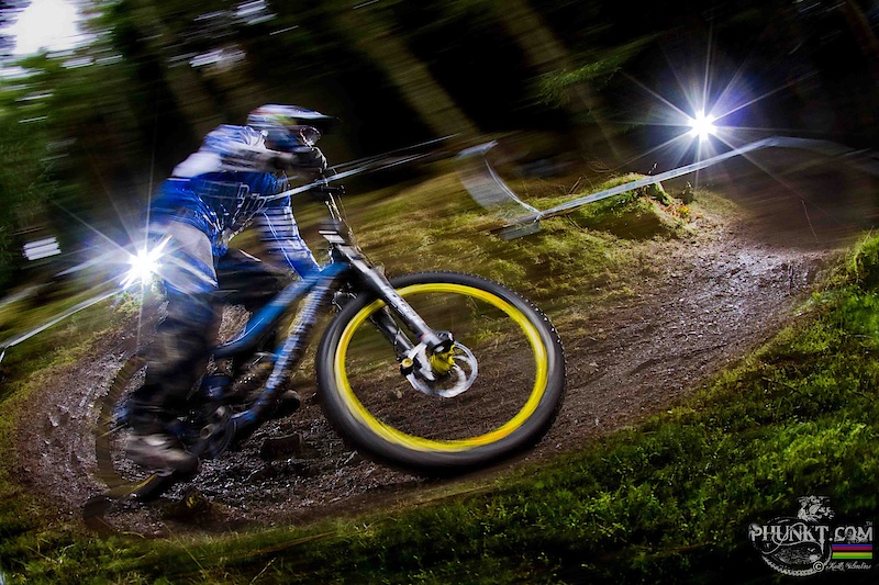 Lewis Buchanan on board the Nukeproof Scalp at the Innerliethen Winter Series (Photo courtesy of Keith Valentine/Phunkt Photography)