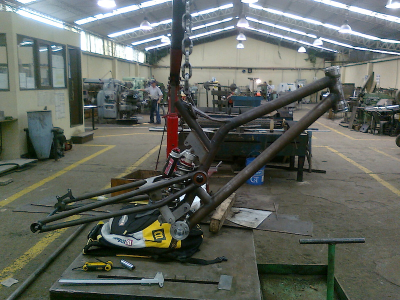 I later added all of the components except the double chain and gearing system