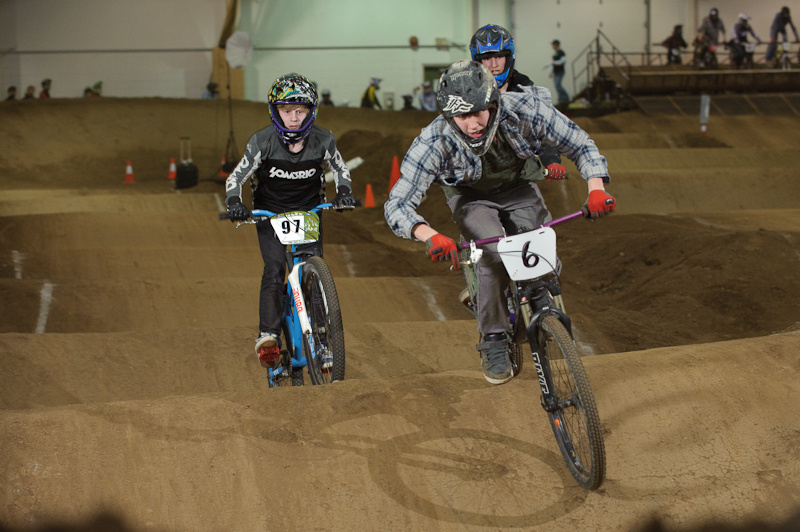 McLeod leads Big Brother Bernier into the 3rd turn. These guys have raced tight all season.