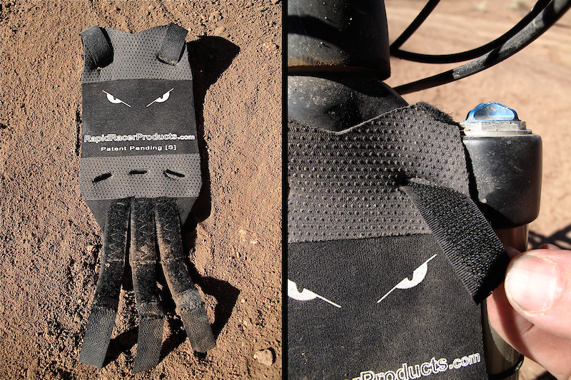 Two hook and loop straps attach the NeoGuard to the fork's crown, three to the arch. Simply pull the straps taut and trim off the extra material<br><br><span style='font-size:22px'>XCX-ST details:</span><br><br>- Made from neoprene<br>- Attaches via two straps around the crown, three around the fork arch<br>- Designed to be fitted or removed quickly<br>- Available in four sizes (<I>extra small, small, medium, large</I>)<br>- Weight: 18 - 25 grams depending on size<br>- MSRP $26.00 CAD (<I>w/ Evil Eyes graphics</I>) $24.00 CAD (<I>standard colors</I>)