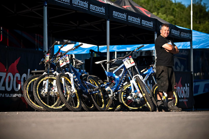 Team CRC mechanic Dave Garland overlooking his kingdom