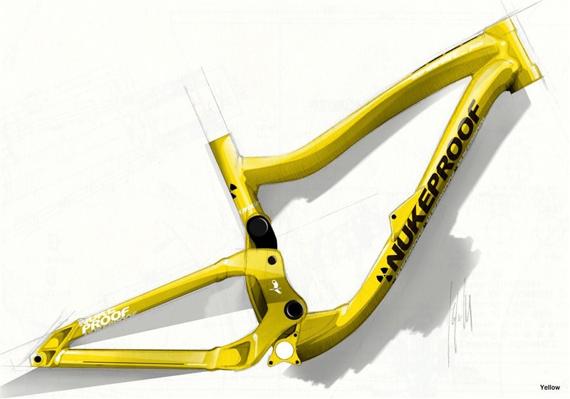 The production Nukeproof frame is exactly to the spec the CRC team will ride in 2011